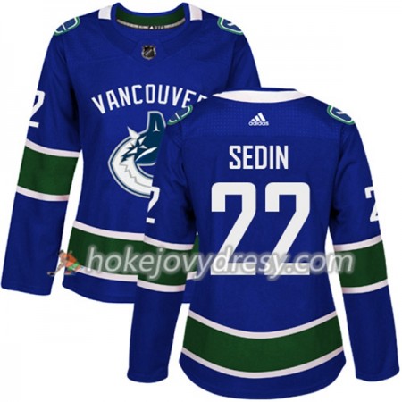 Dámské Hokejový Dres Vancouver Canucks Daniel Sedin 22 Adidas 2017-2018 Modrá Authentic